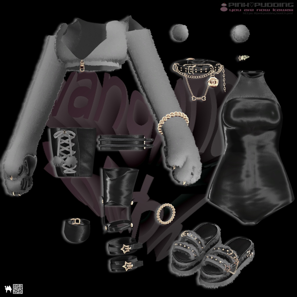 【2アバター対応】わんわん♡wangwnag♡【VRChat向け衣装モデル】