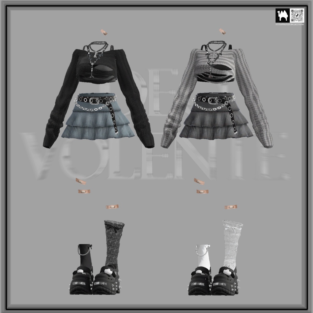 【3アバター対応】✧Deo Volente✧【VRChat向け衣装モデル】