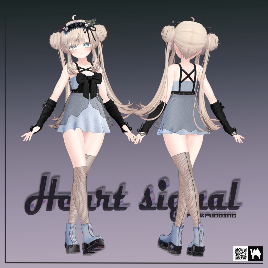【4アバター対応】 Heart signal♡ハートシグナル 【VRChat向け衣装モデル】