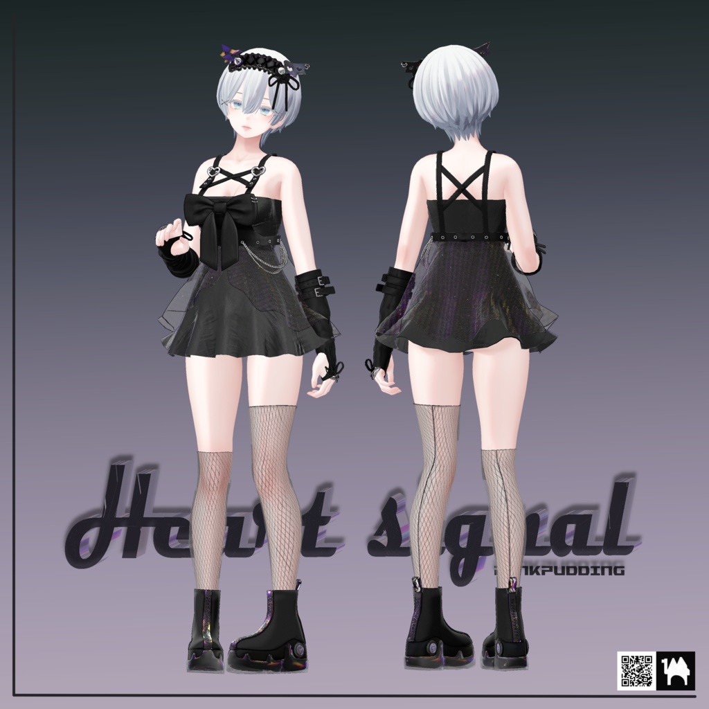 【4アバター対応】 Heart signal♡ハートシグナル 【VRChat向け衣装モデル】