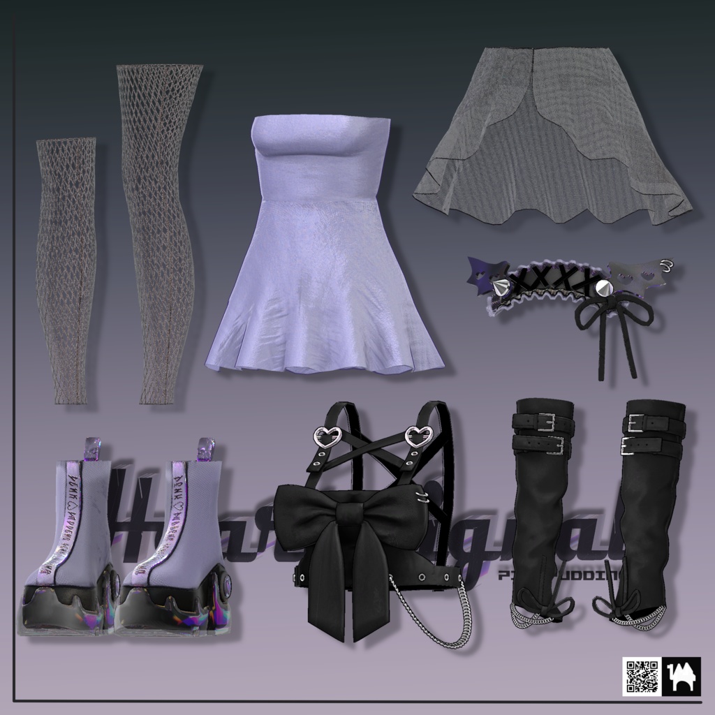 【4アバター対応】 Heart signal♡ハートシグナル 【VRChat向け衣装モデル】