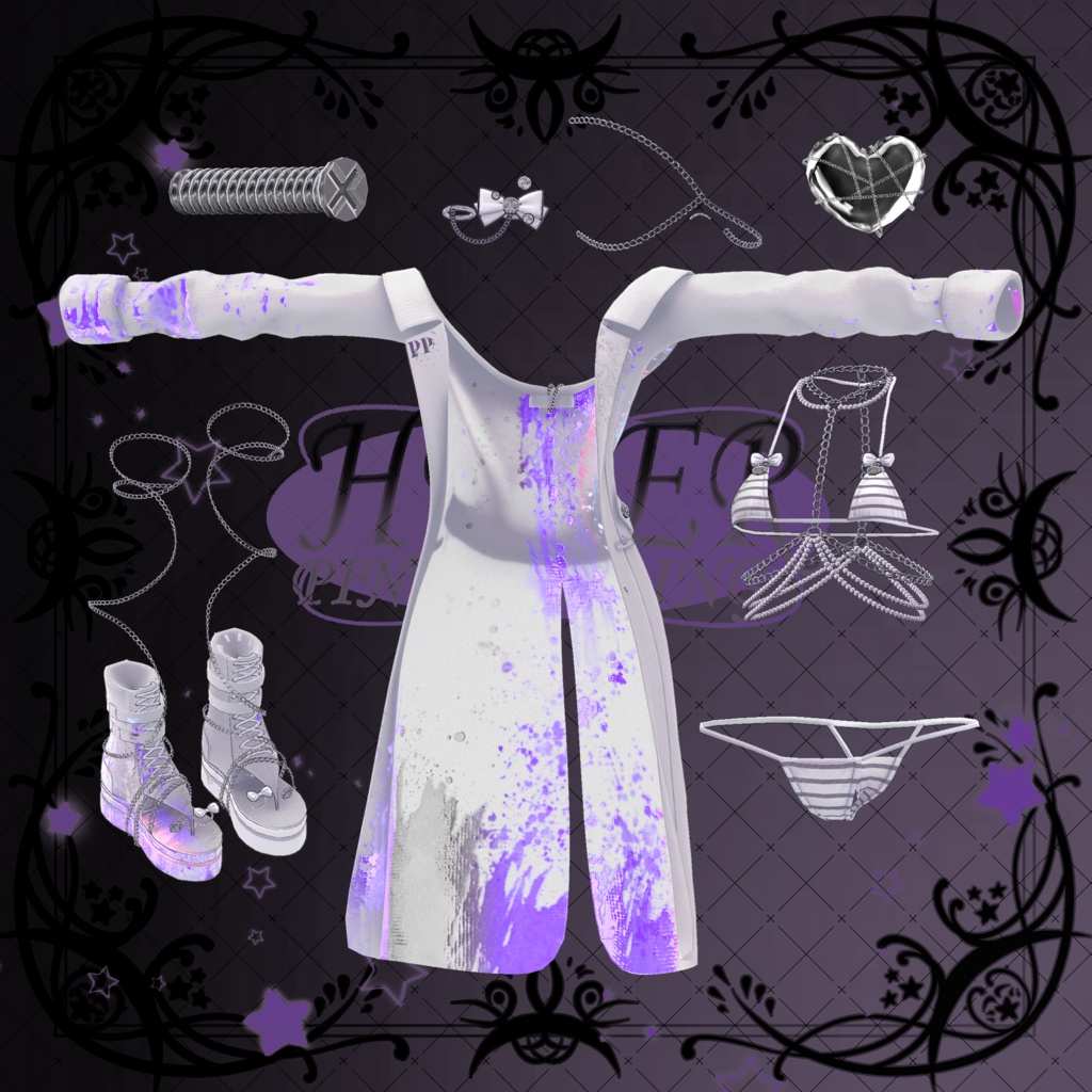 【3アバター対応】♥HYPER♥【VRChat向け衣装モデル】