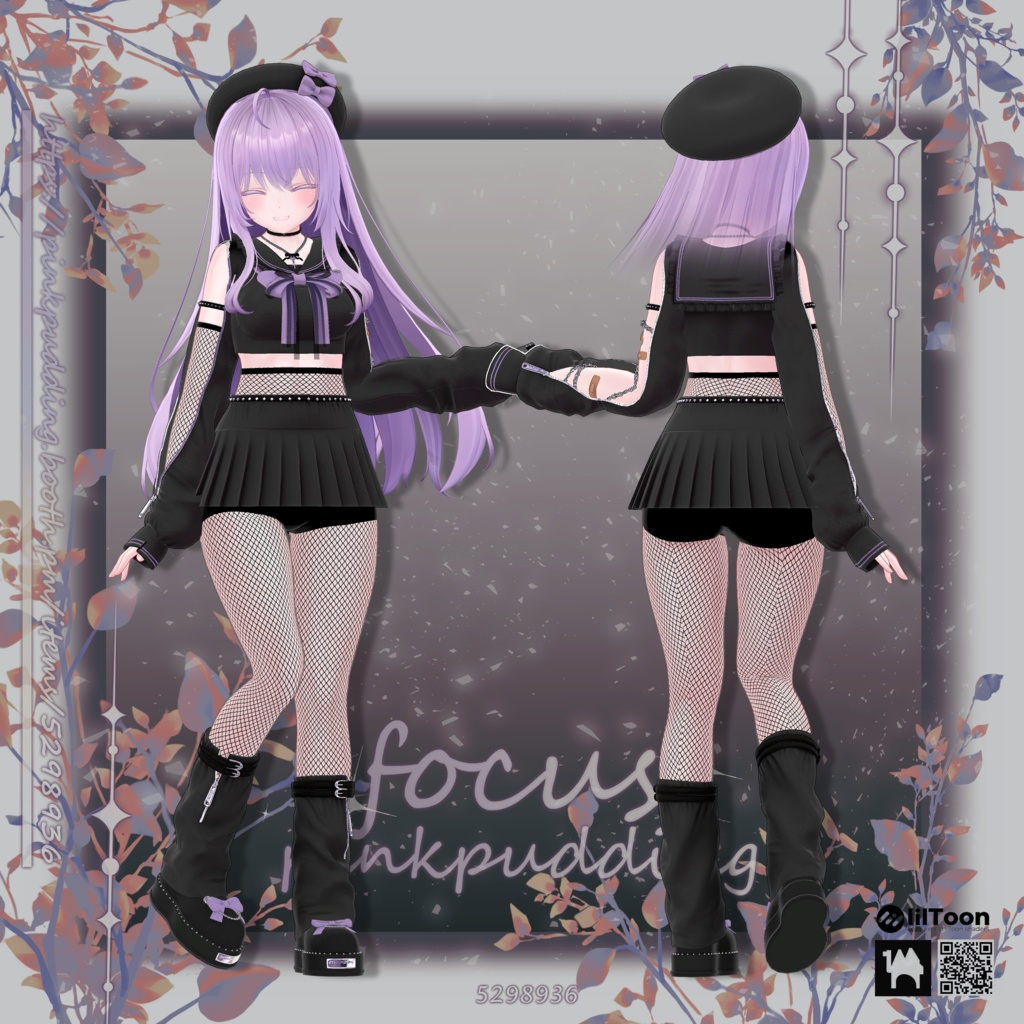 【4アバター対応】✦FOCUS✦【VRChat向け衣装モデル】