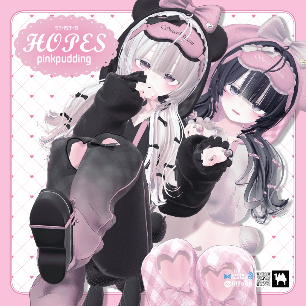 【4アバター対応】 HOPES 【VRChat向け衣装モデル】(!Clothes+Hair!)