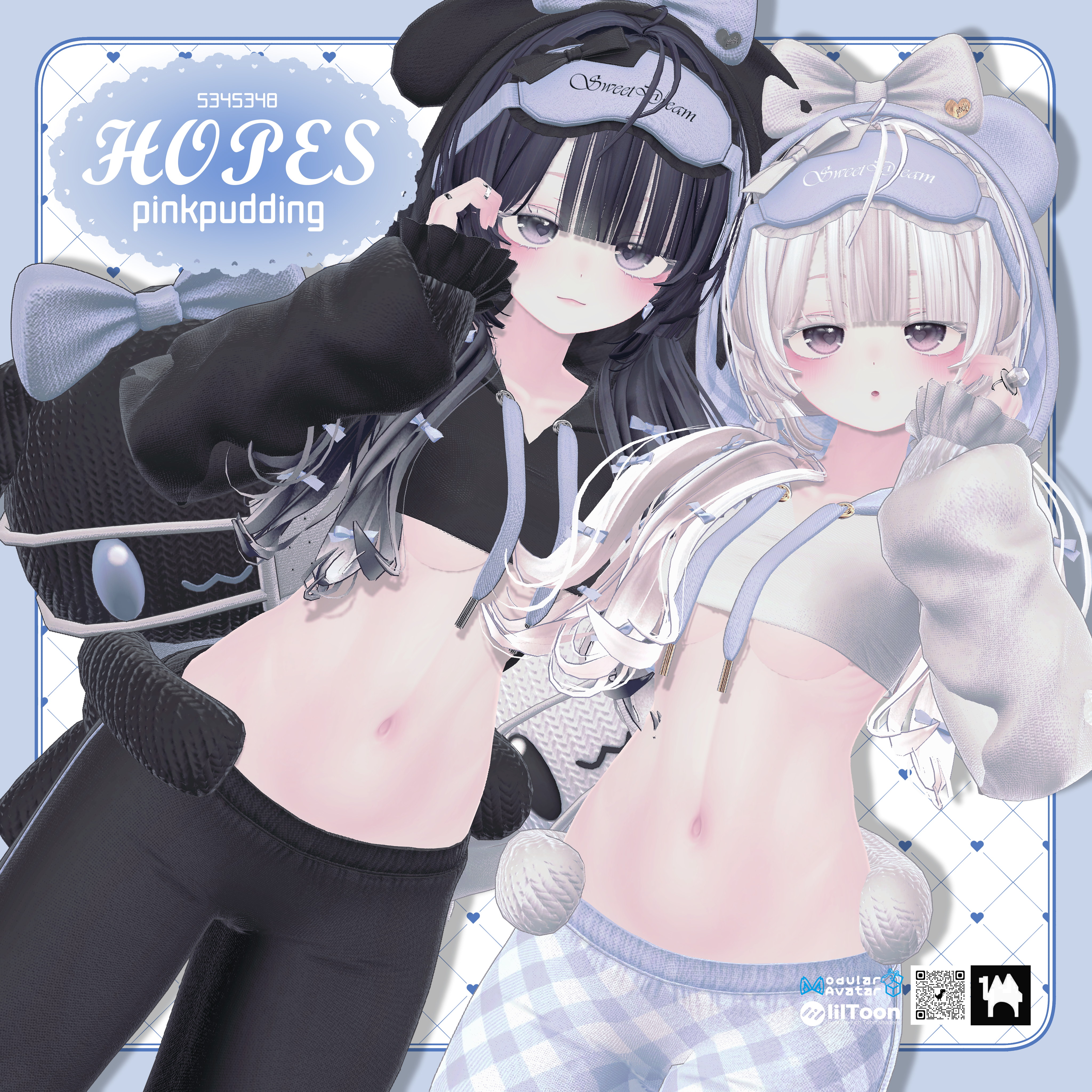 【4アバター対応】 HOPES 【VRChat向け衣装モデル】(!Clothes+Hair!)