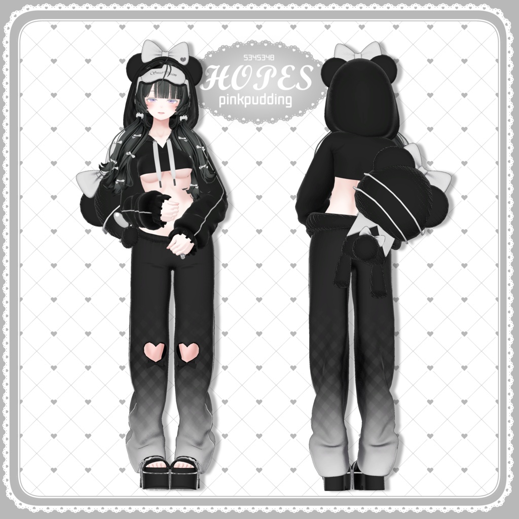 【4アバター対応】 HOPES 【VRChat向け衣装モデル】(!Clothes+Hair!)