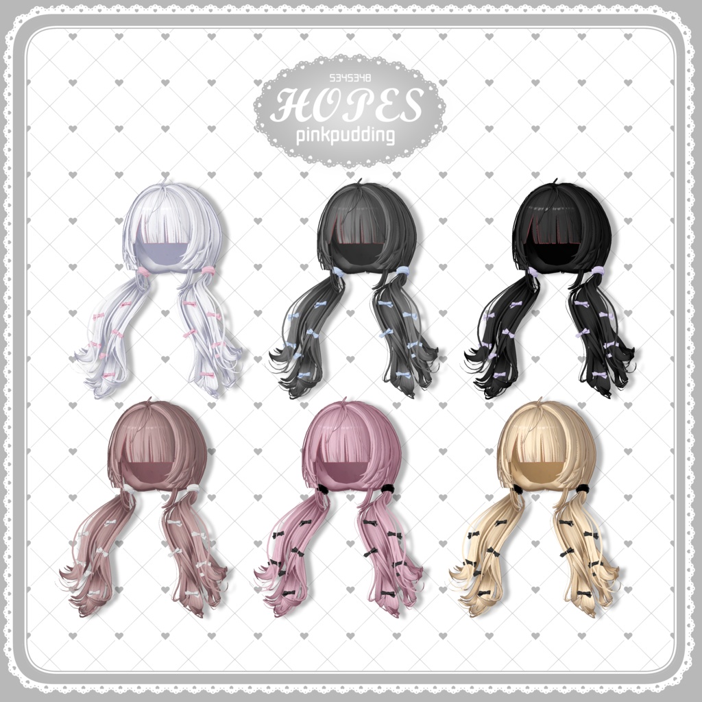 【4アバター対応】 HOPES 【VRChat向け衣装モデル】(!Clothes+Hair!)