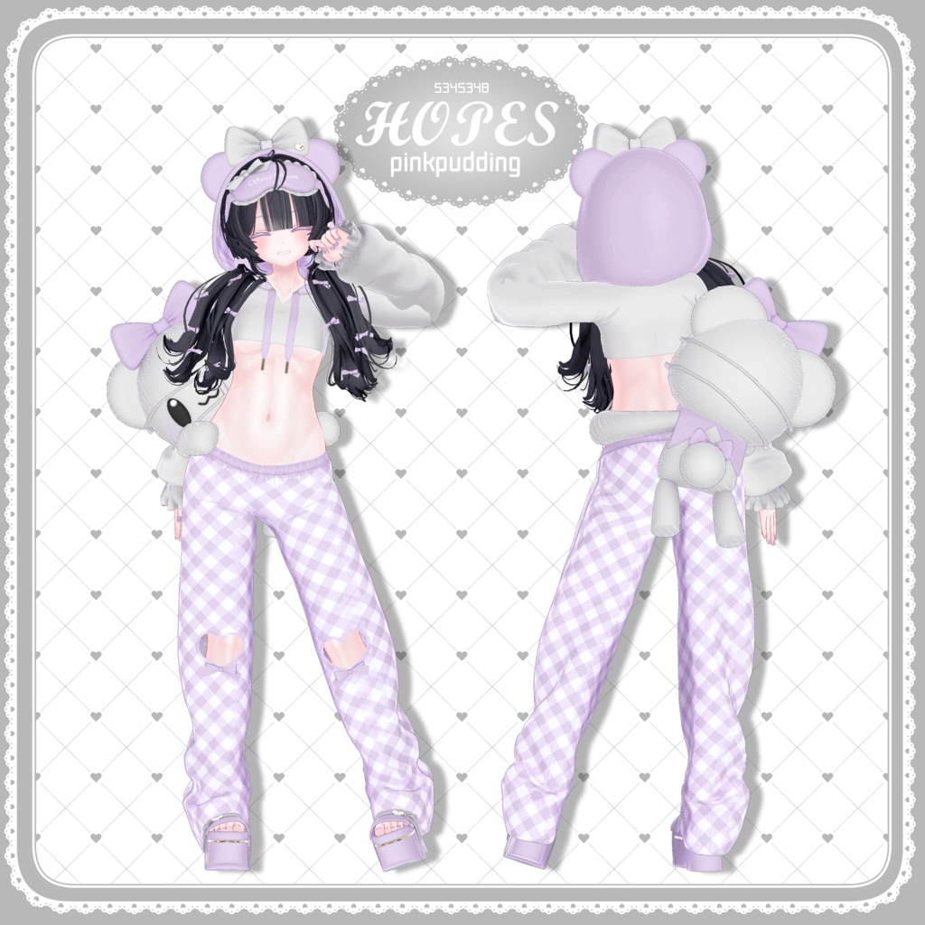 【4アバター対応】 HOPES 【VRChat向け衣装モデル】(!Clothes+Hair!)