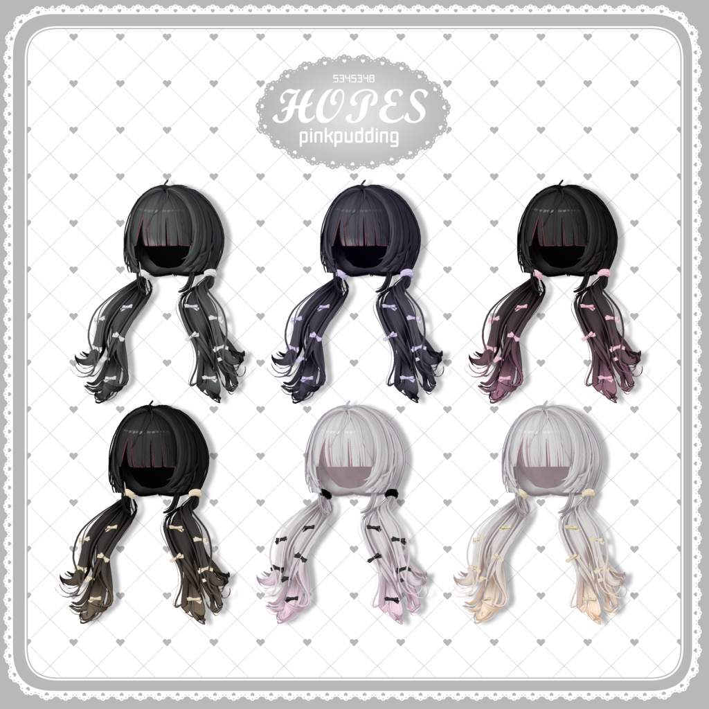 【4アバター対応】 HOPES 【VRChat向け衣装モデル】(!Clothes+Hair!)