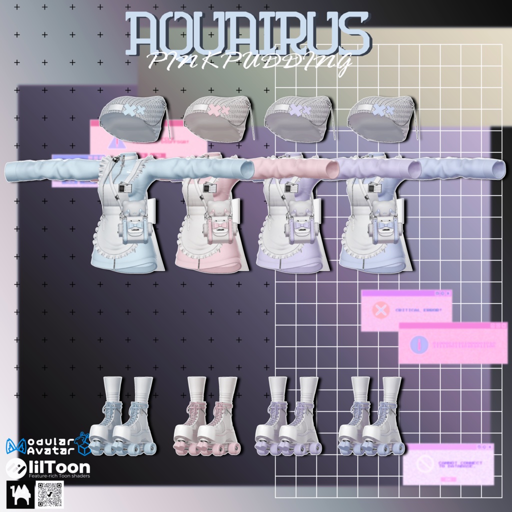 【4アバター対応】 ♥AQUAIRUS♥ 【VRChat向け衣装モデル】