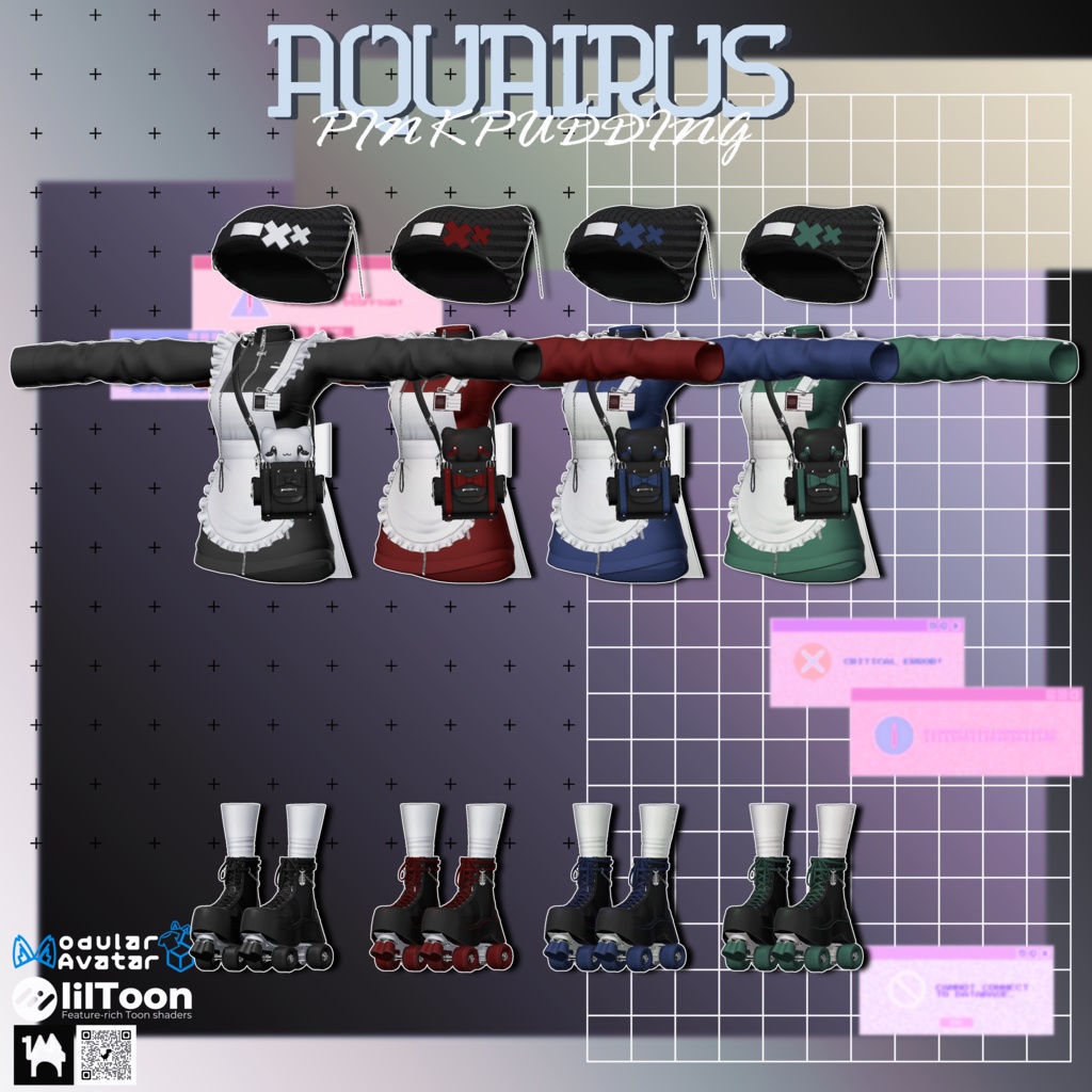 【4アバター対応】 ♥AQUAIRUS♥ 【VRChat向け衣装モデル】