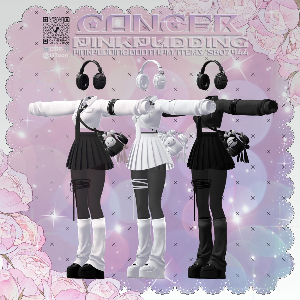 【5アバター対応】 ♥CANCER♥ 【VRChat向け衣装モデル】