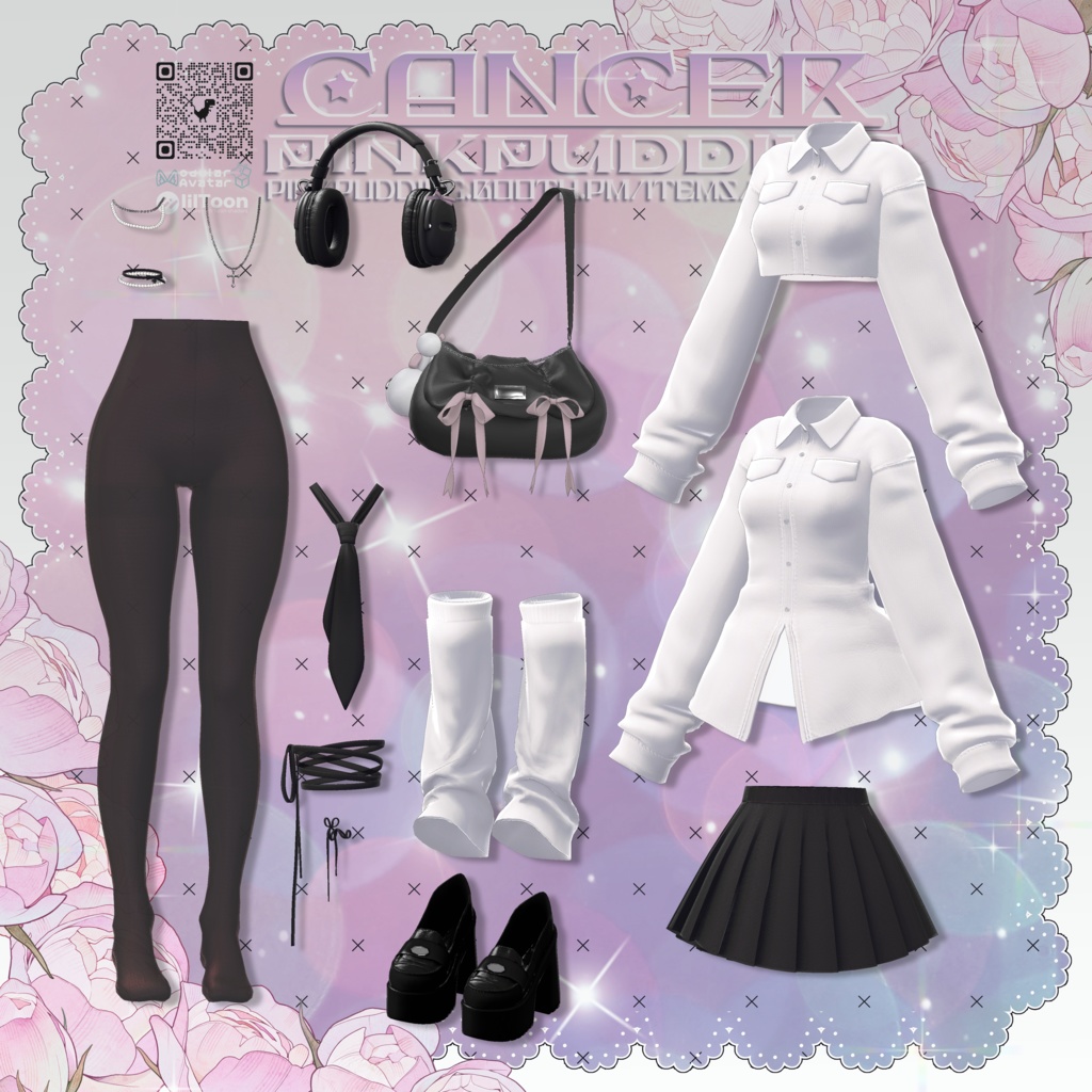 【5アバター対応】 ♥CANCER♥ 【VRChat向け衣装モデル】