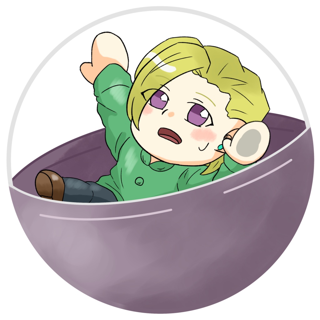 カプセル風アクリルキーホルダー(フーゴ)