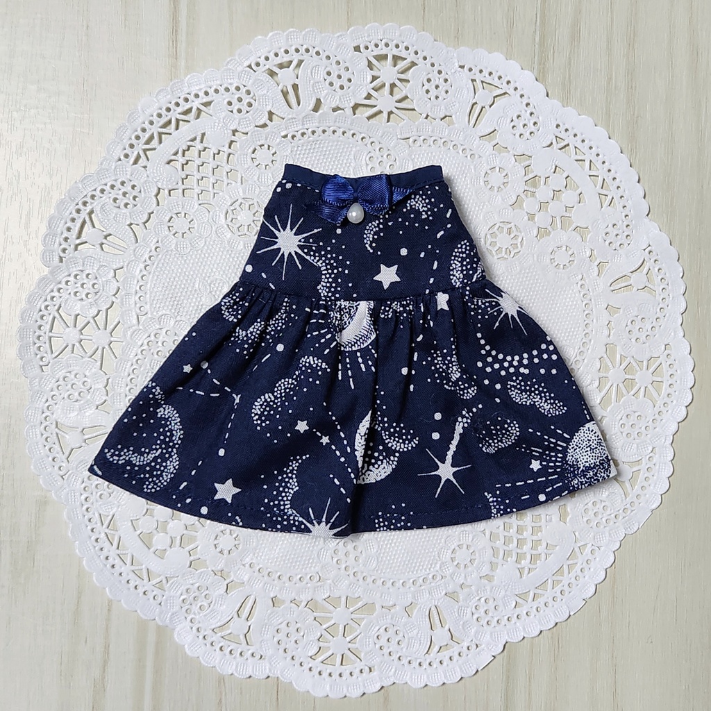 ぬいぐるみ服　お星さまのワンピース・紺色
