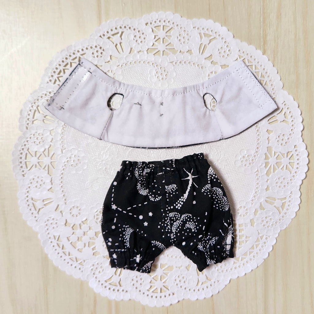 ぬいぐるみ服 お星さまのベスト風セットアップ