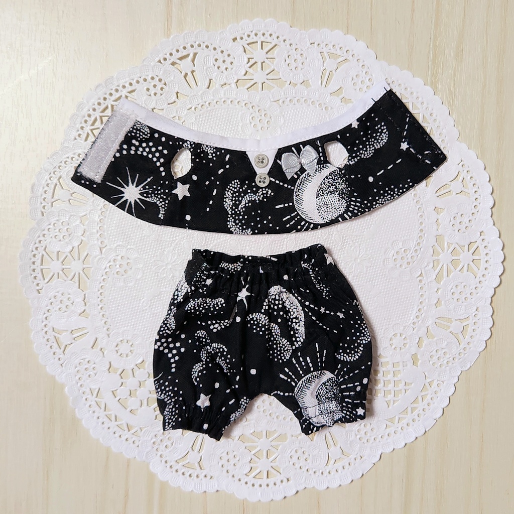 ぬいぐるみ服 お星さまのベスト風セットアップ