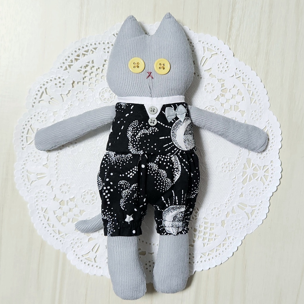 ぬいぐるみ服 お星さまのベスト風セットアップ