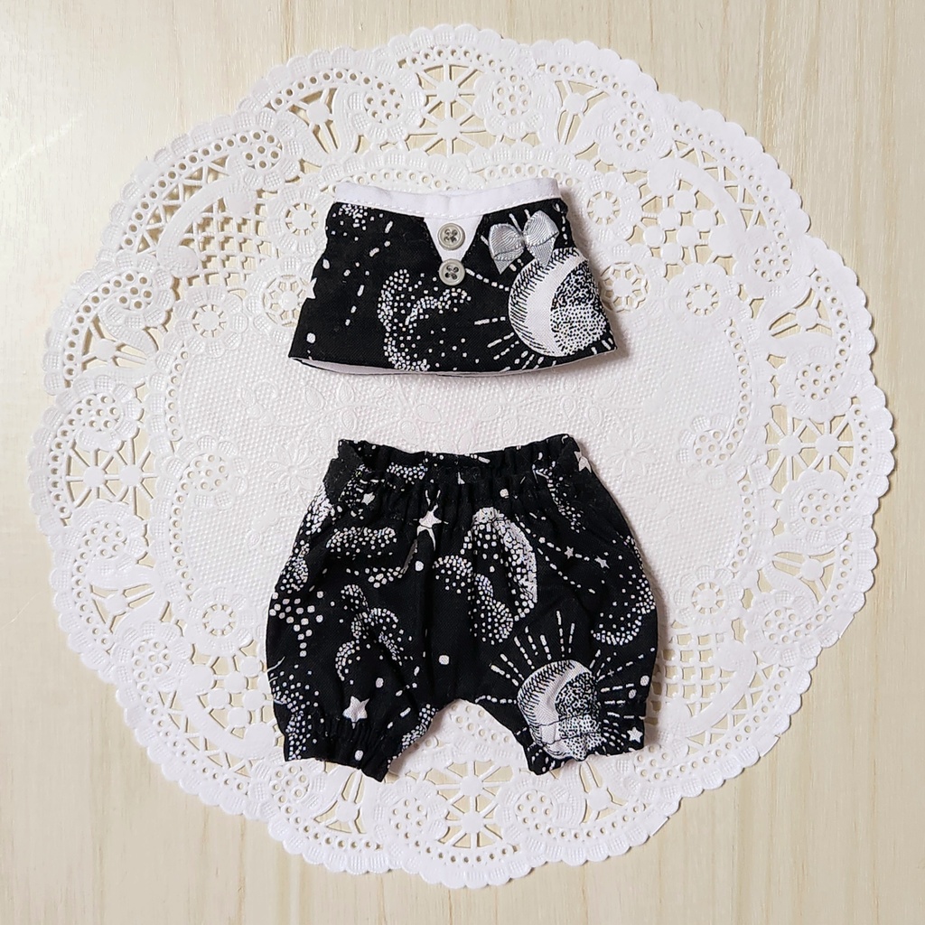 ぬいぐるみ服 お星さまのベスト風セットアップ