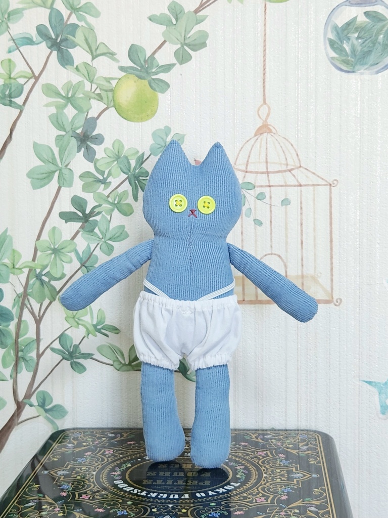ぬいぐるみ　おきがえねこちゃん・そら色