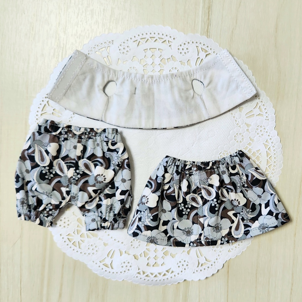 ぬいぐるみ服 お花柄のお洋服セット