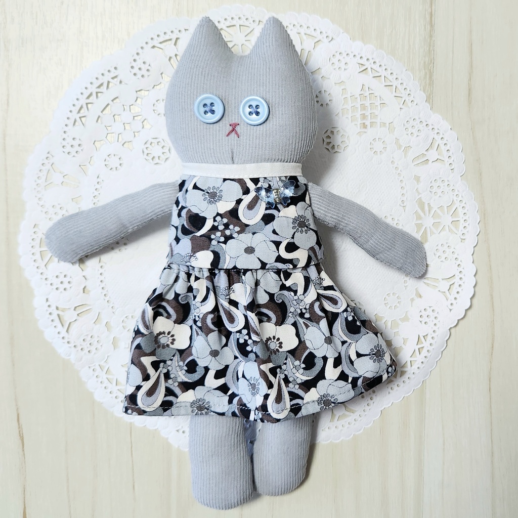 ぬいぐるみ服 お花柄のお洋服セット