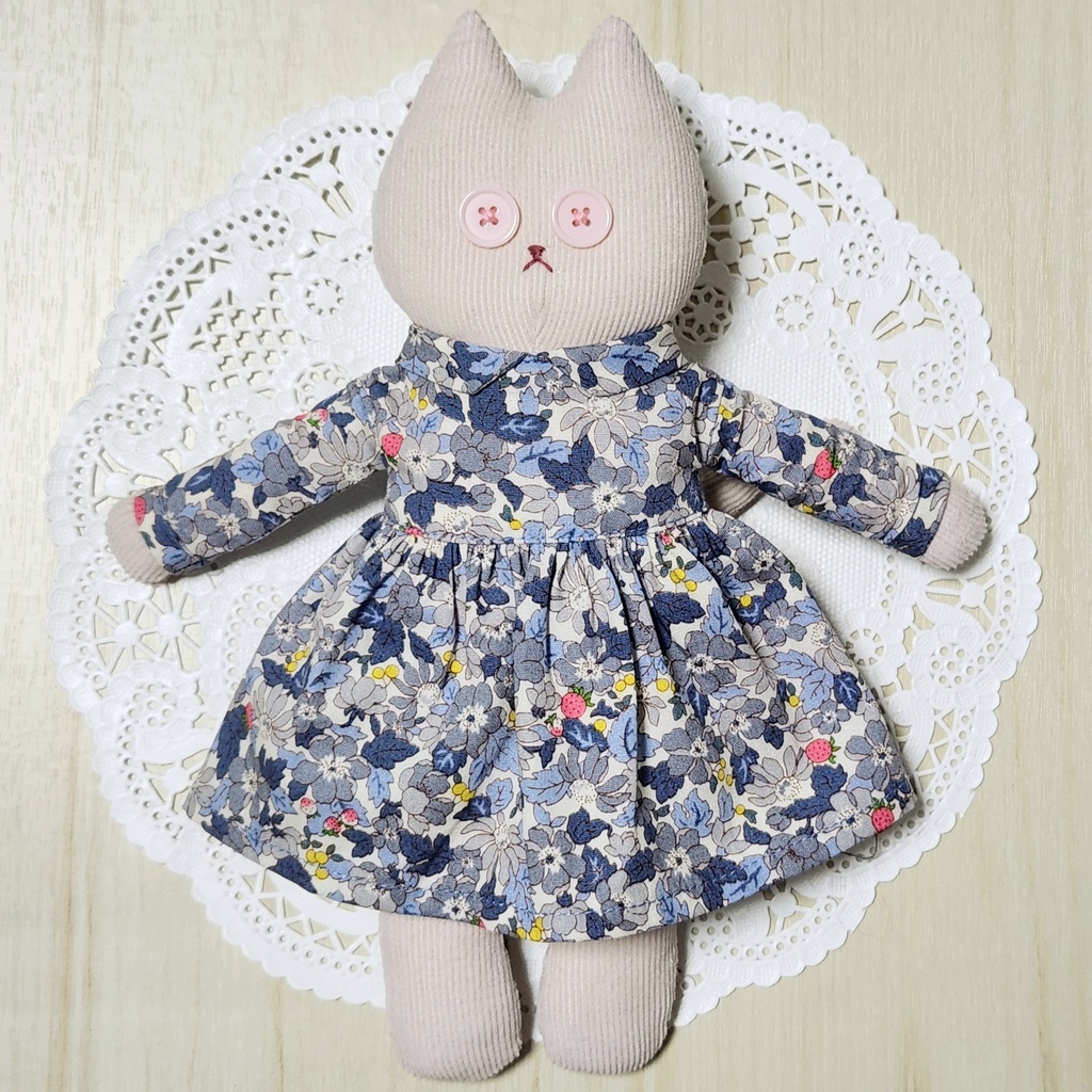 ぬいぐるみ服 長袖のワンピース