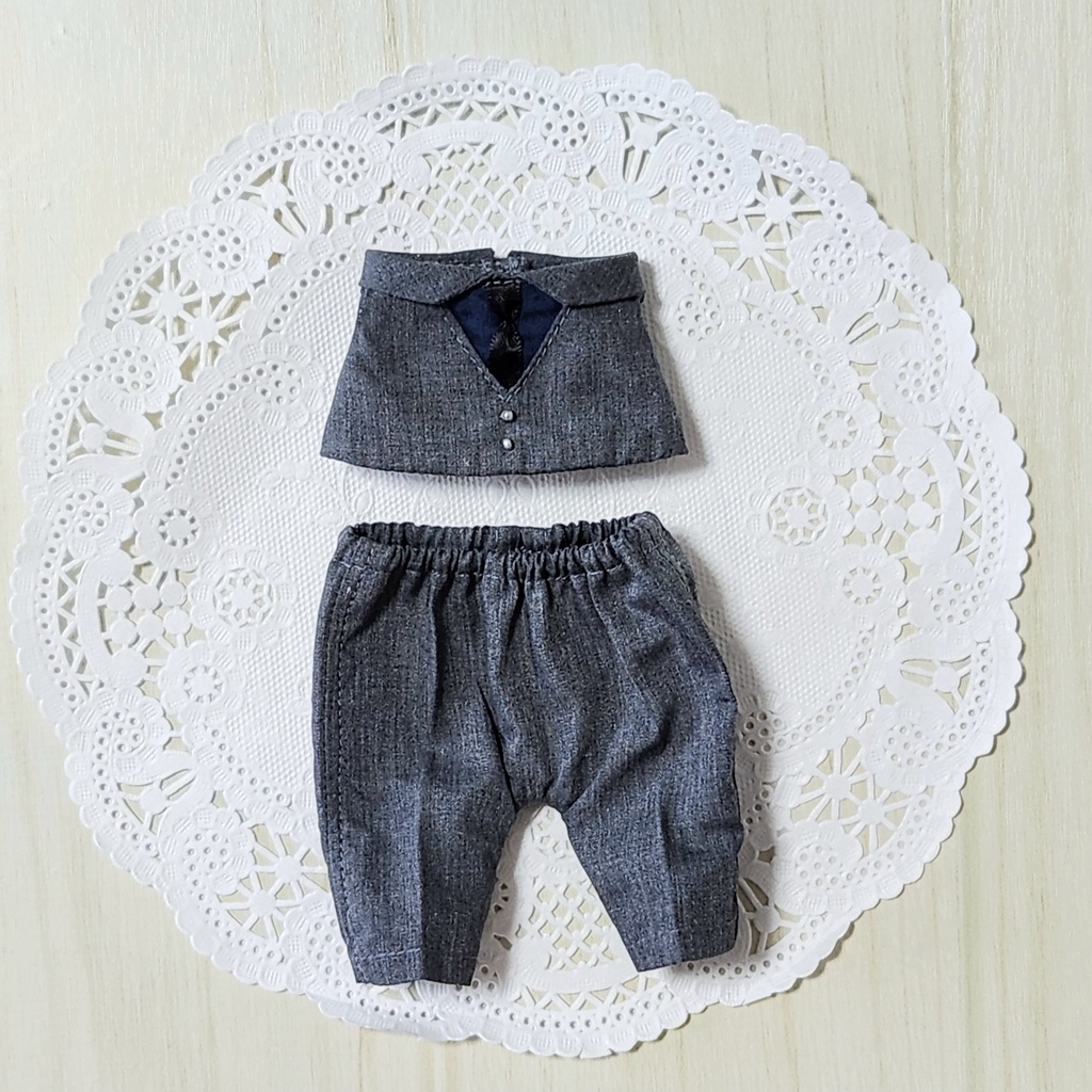 ぬいぐるみ服　グレーのセットアップ(パンツのセット)