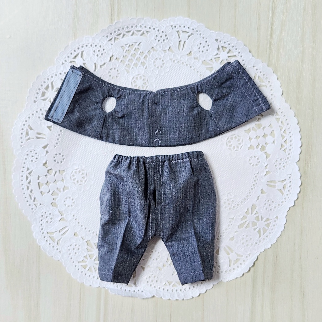 ぬいぐるみ服 グレーのセットアップ(パンツのセット)