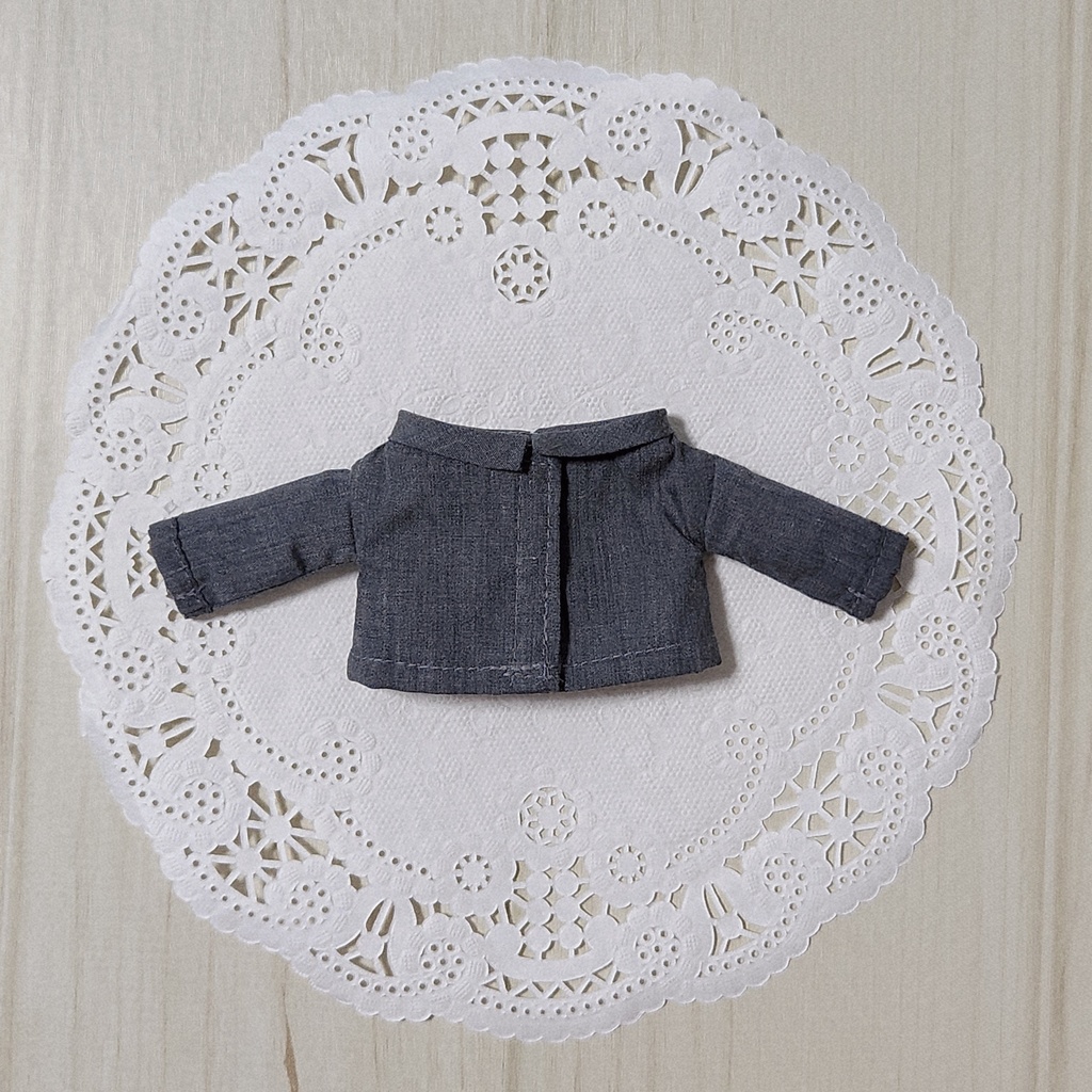 ぬいぐるみ服 長袖のシャツ・グレー