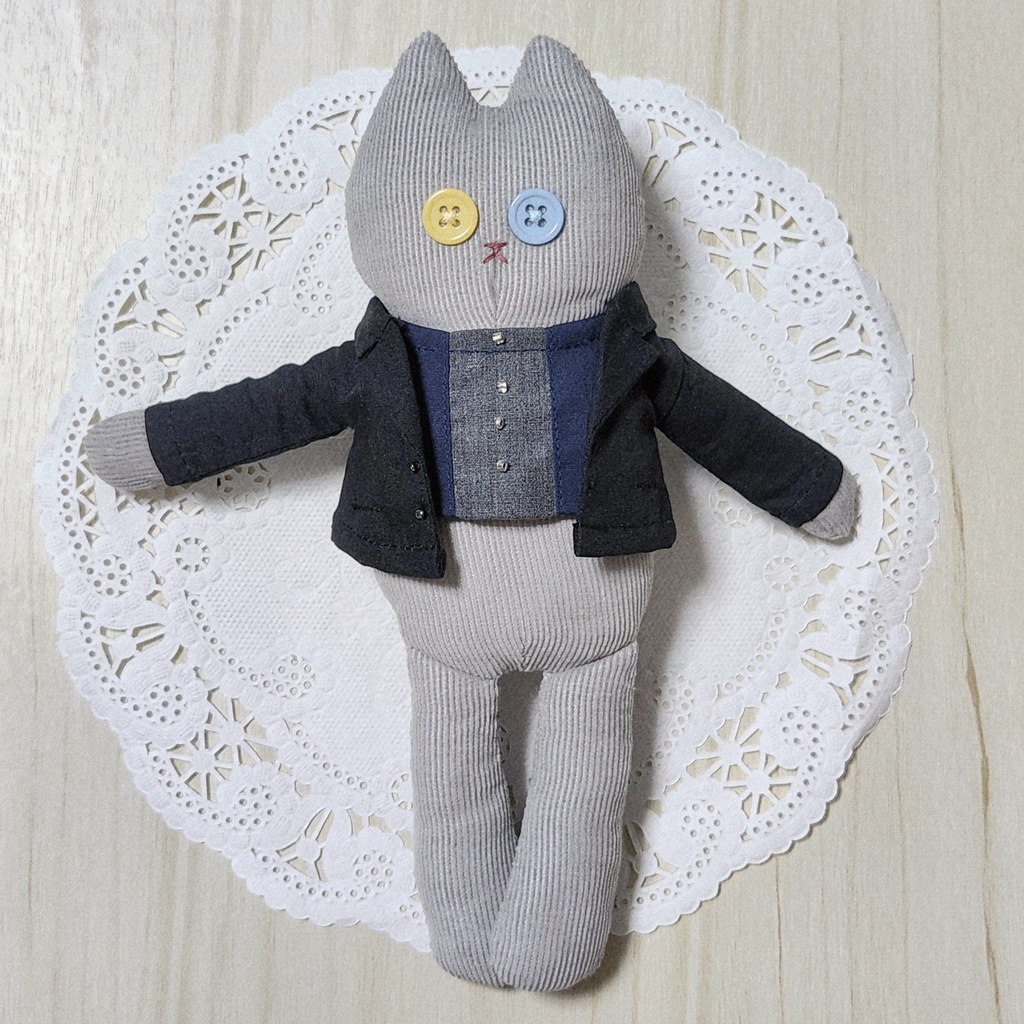 ぬいぐるみ服 黒のジャケット