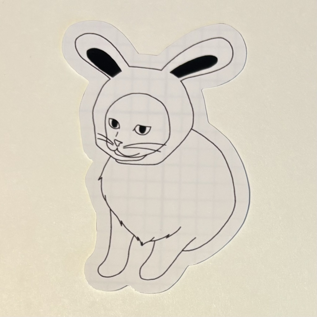 虚無猫ステッカー