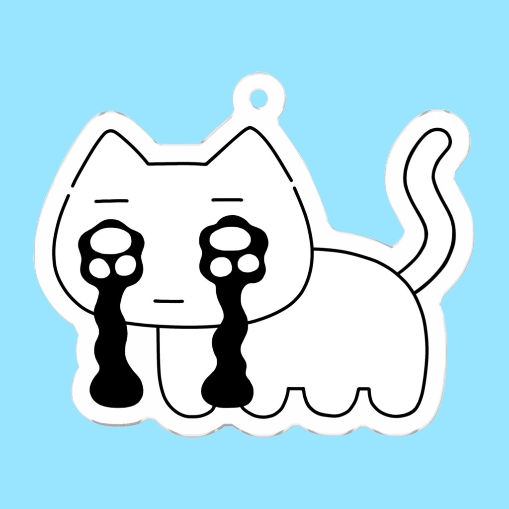 目が溶ける猫 アクリルキーホルダー