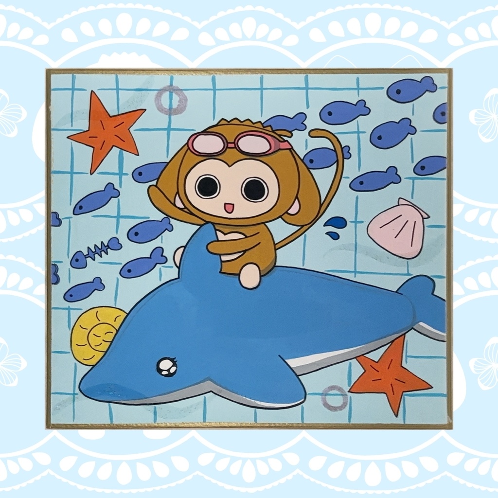 海手描き色紙（136×121）