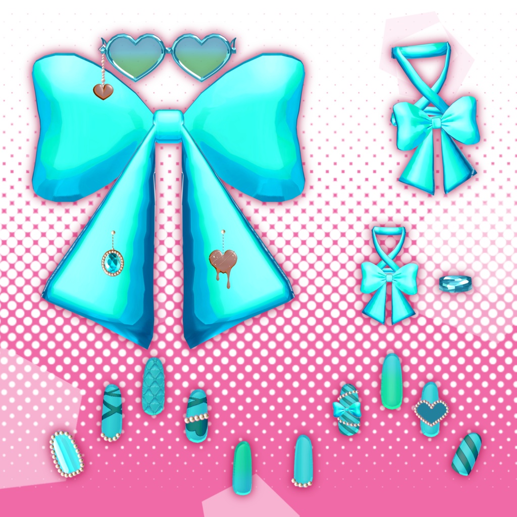 【ネイル付き】Valentine accessory by nano