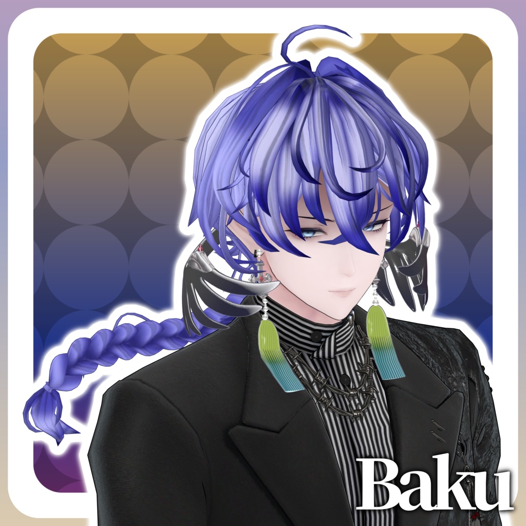 【5アバター対応】Wing hair 【アクセサリー付き髪型】