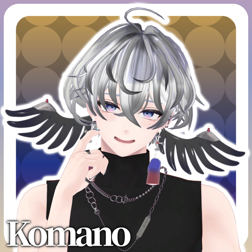 【5アバター対応】Wing hair 【アクセサリー付き髪型】