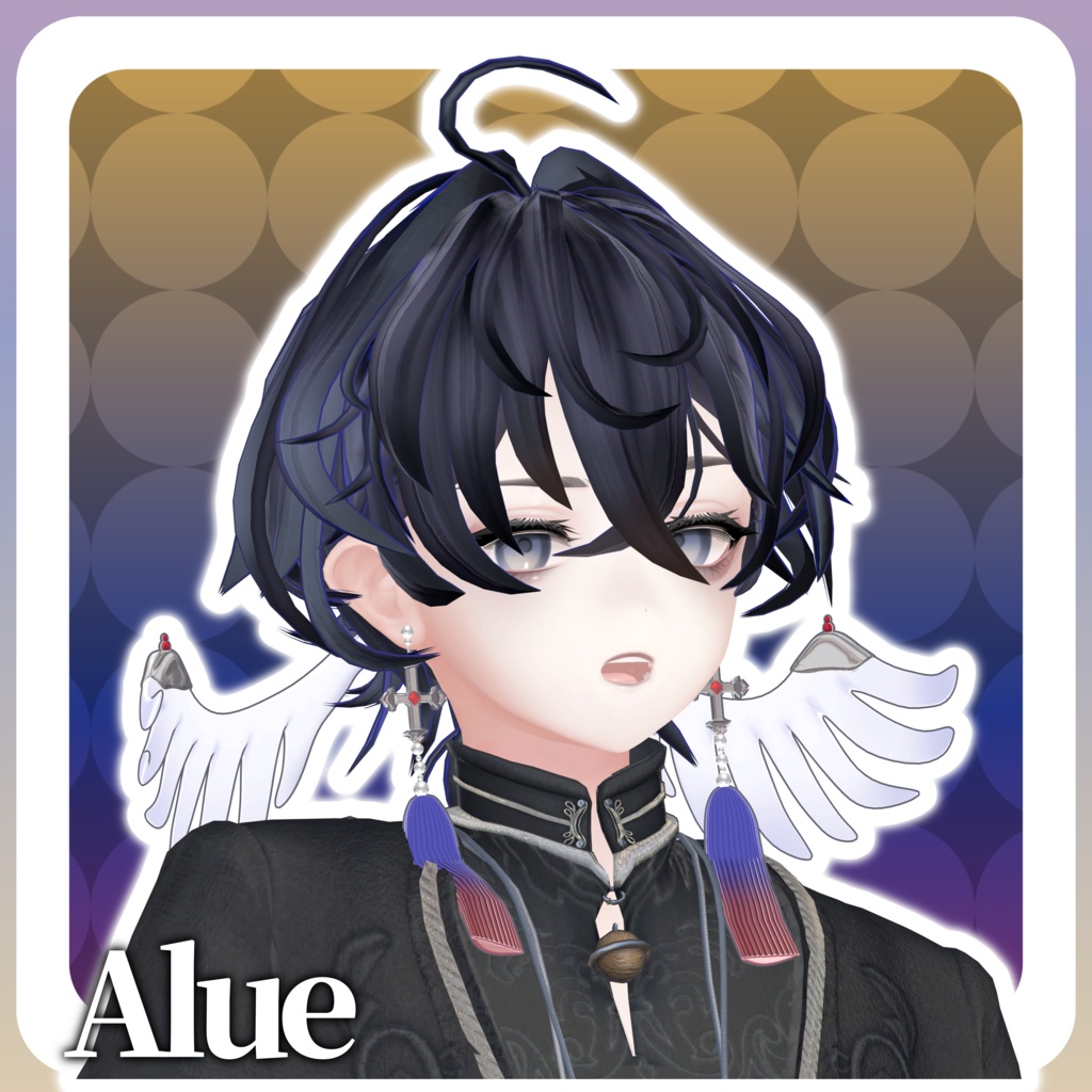 【5アバター対応】Wing hair 【アクセサリー付き髪型】