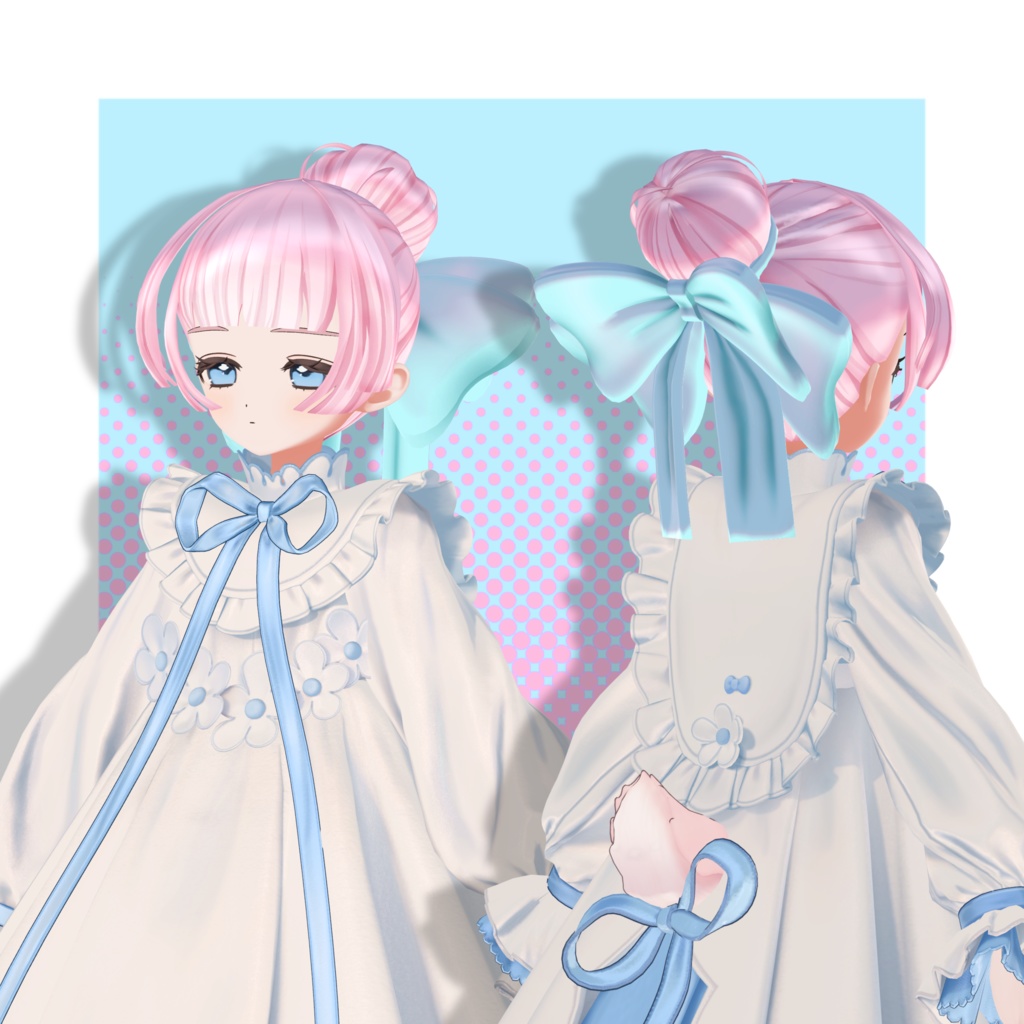 【フィユエちゃん対応・~4/22までsale】あめだまぼんぼん【リボン付き髪型】