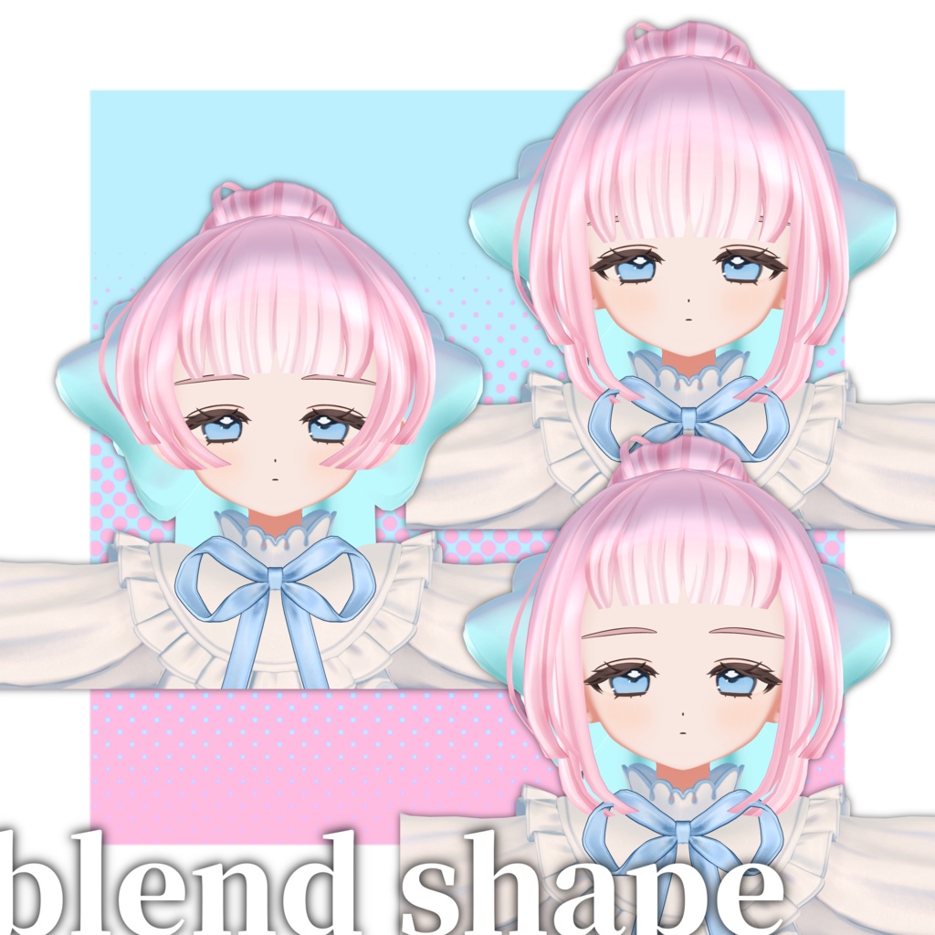 【フィユエちゃん対応・~4/22までsale】あめだまぼんぼん【リボン付き髪型】