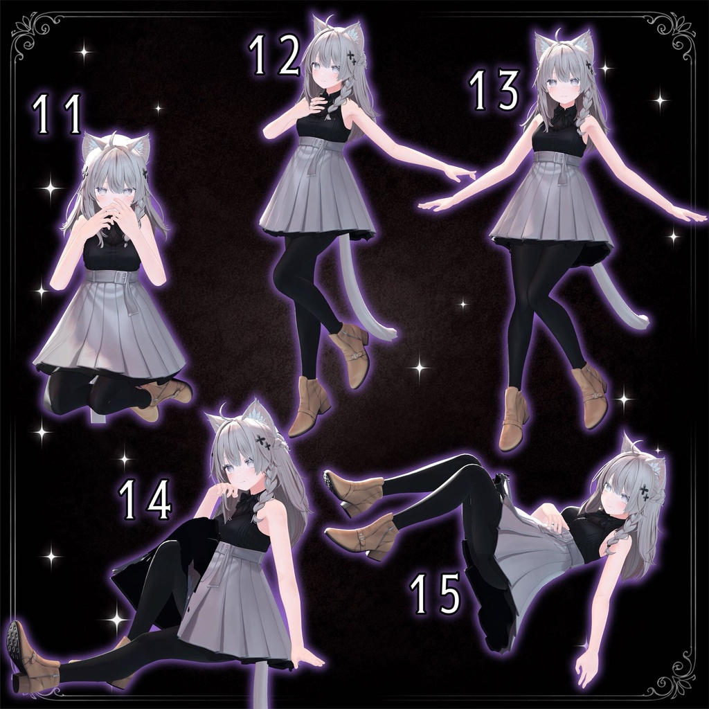 販売記念セール【10アバター対応】ゴシックポーズ20種 #RKR_SHOP