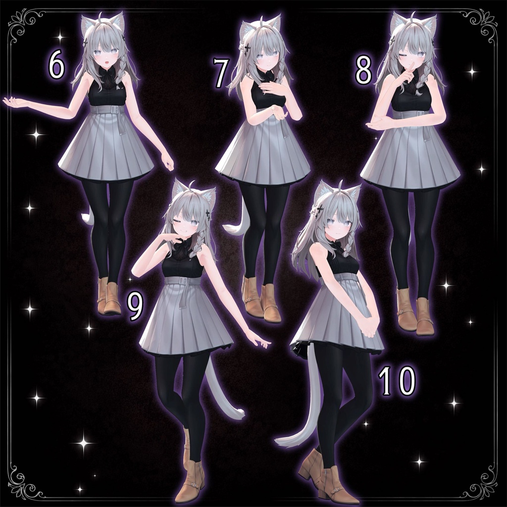 販売記念セール【10アバター対応】ゴシックポーズ20種 #RKR_SHOP