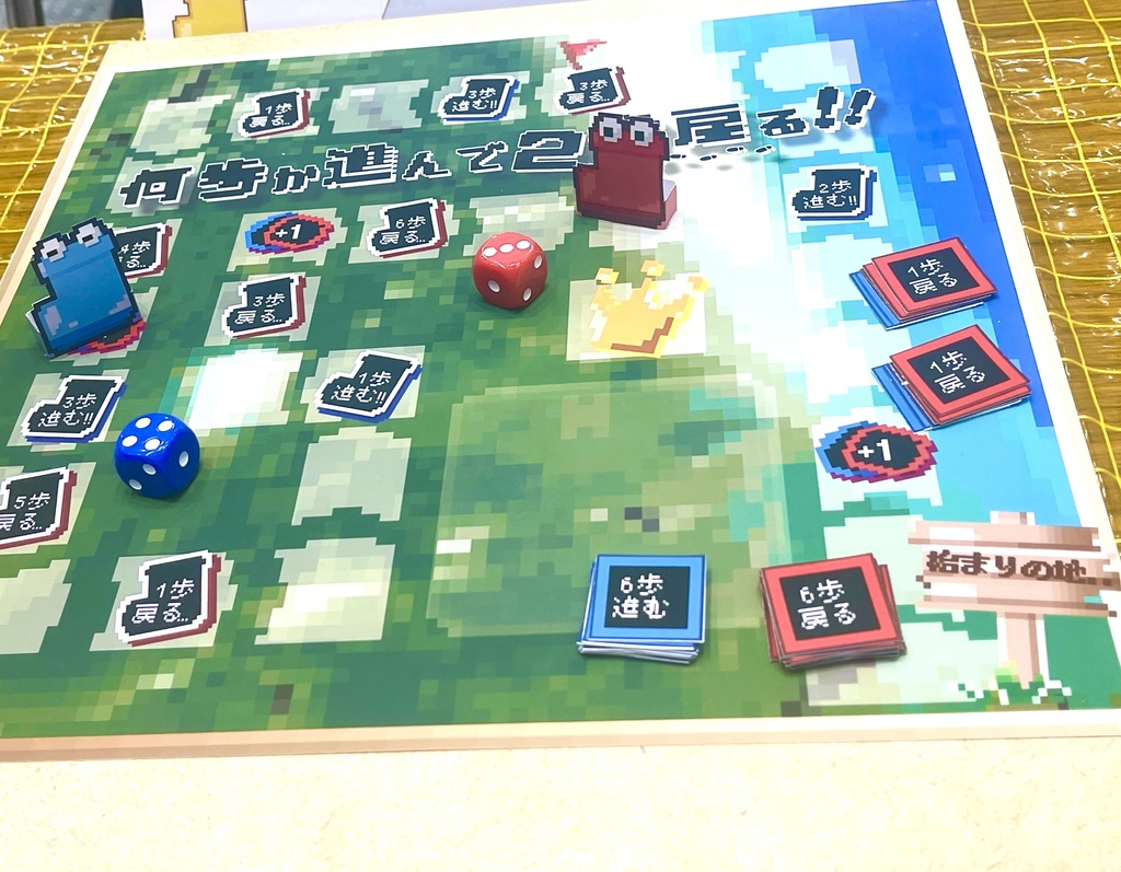 ボードゲーム【何歩か進んで２歩戻る!!】