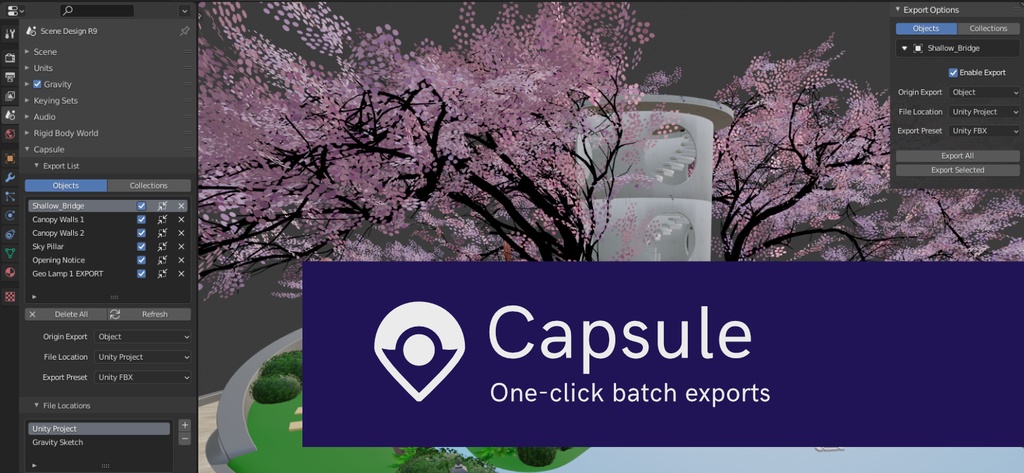 Capsule - One-Click Batch Exports for Blender