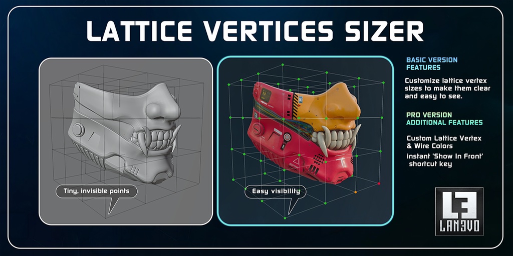 【Blenderアドオン】 Lattice Vertices Sizer