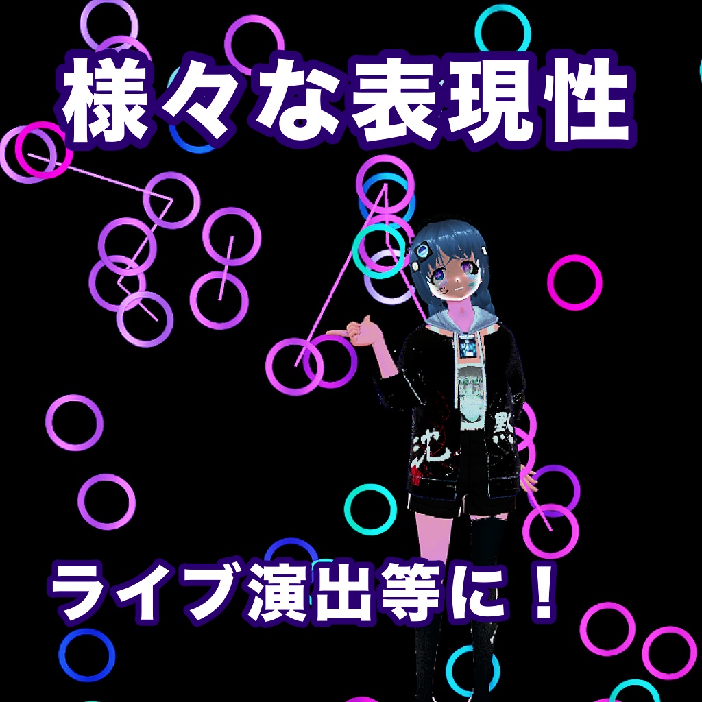 【VRChat】点と線を描くアバター向けパーティクルギミック "NodeParticle / ノードパーティクル"