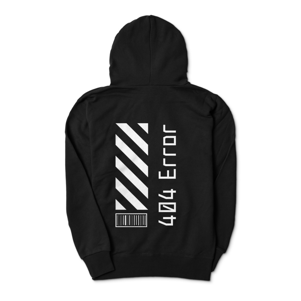 『404 Error』パーカー 黒ver.