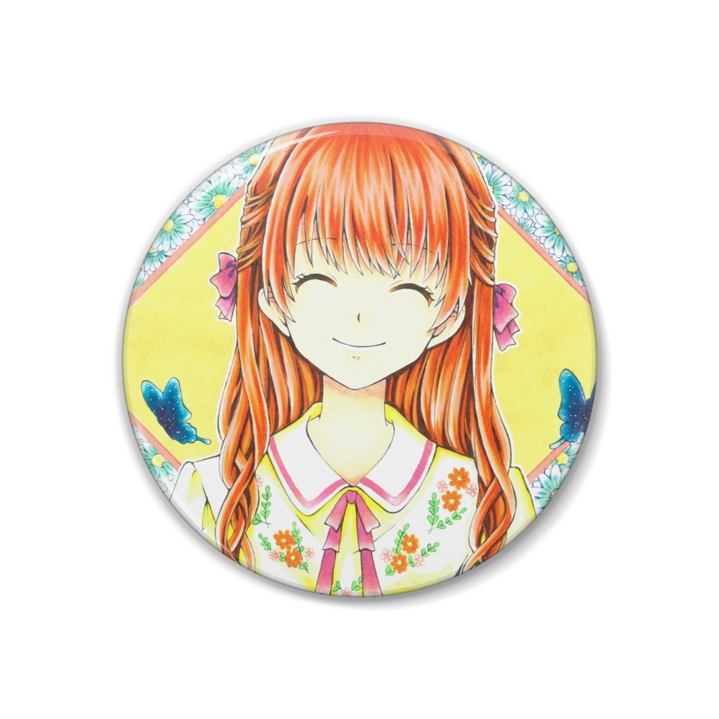 お花の少女 缶バッジ