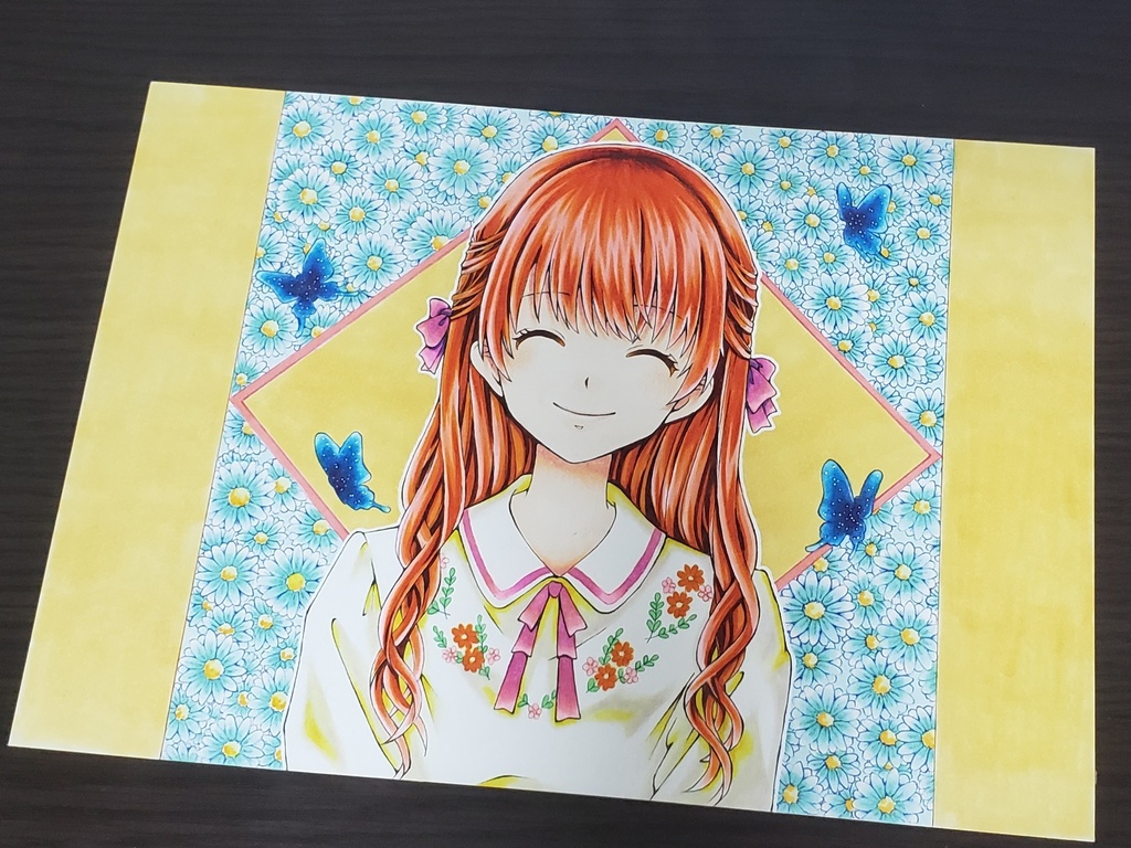 原画【お花の少女】