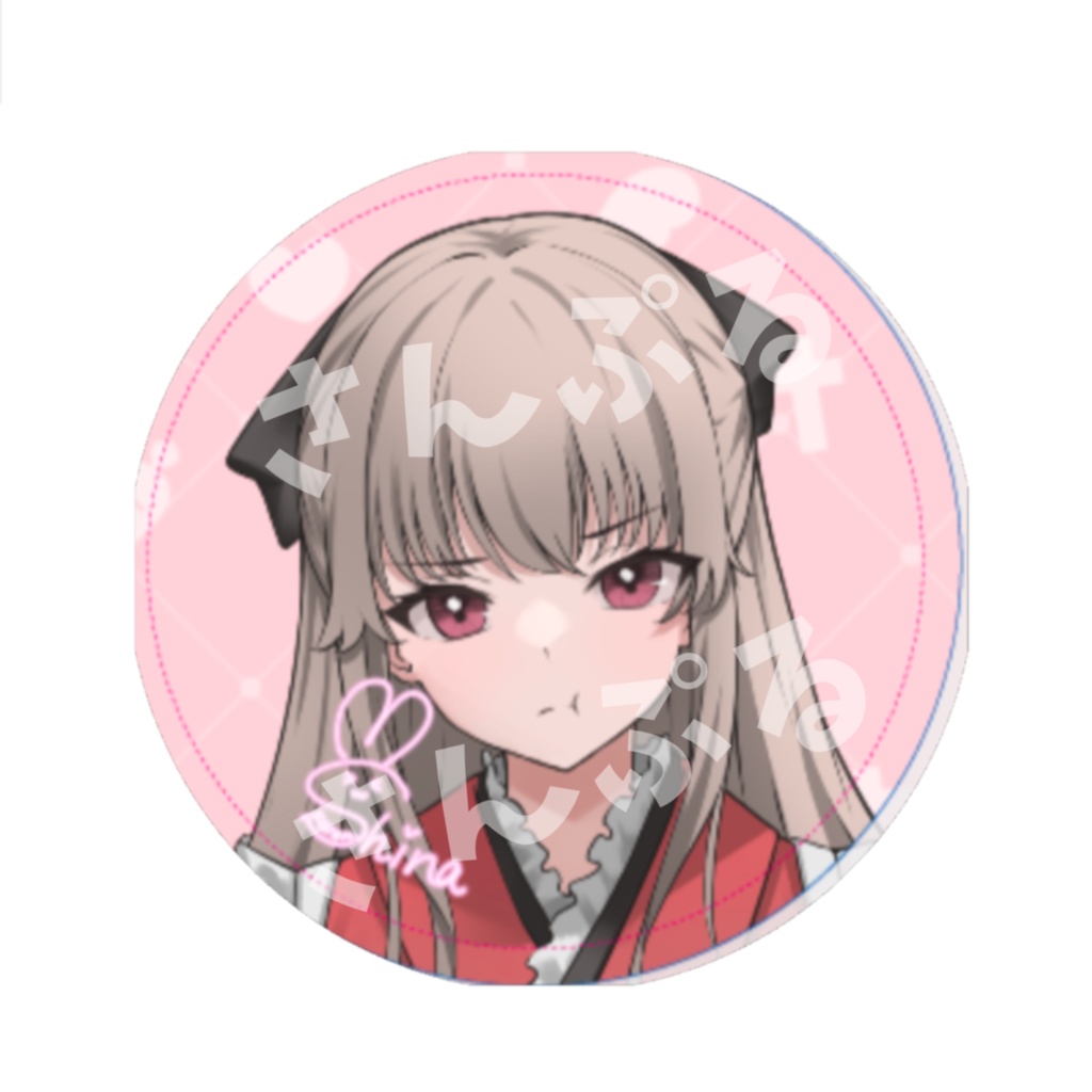 56mmサイン付き缶バッジ【表情3種】